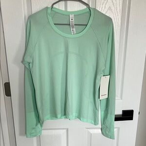 lululemon athletica Light Green Long Sleeve Top